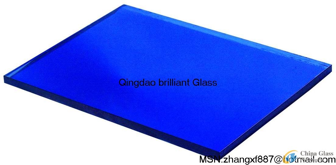 Dark blue float glass